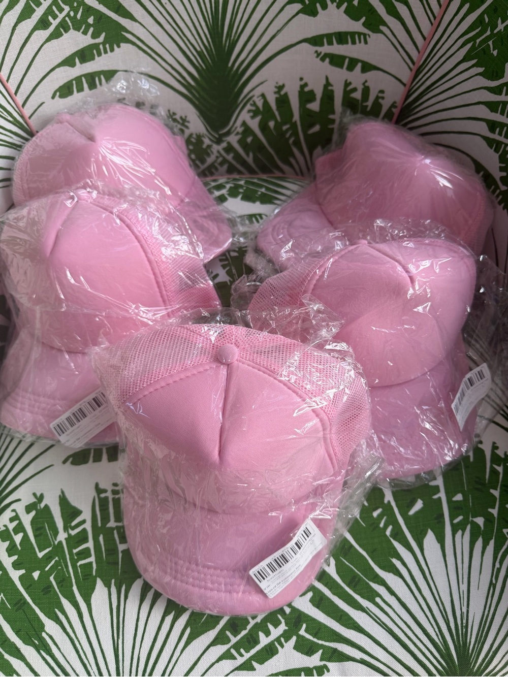 Pink  trucker hat new in bags set of 5
